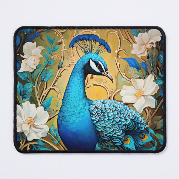 Item preview, Peacock with flowers illustration designed and sold by Adriano Carrideo.
