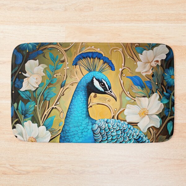 Item preview, Peacock with flowers illustration designed and sold by Adriano Carrideo.