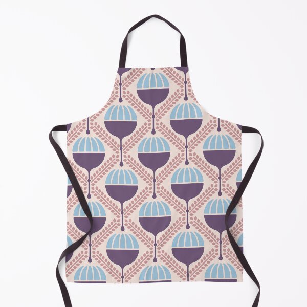 Item preview, KF 0074 F - Retro Vintage Poppy Flower 70s Modern Geometric Floral Pattern designed and sold by KhakiFinch.
