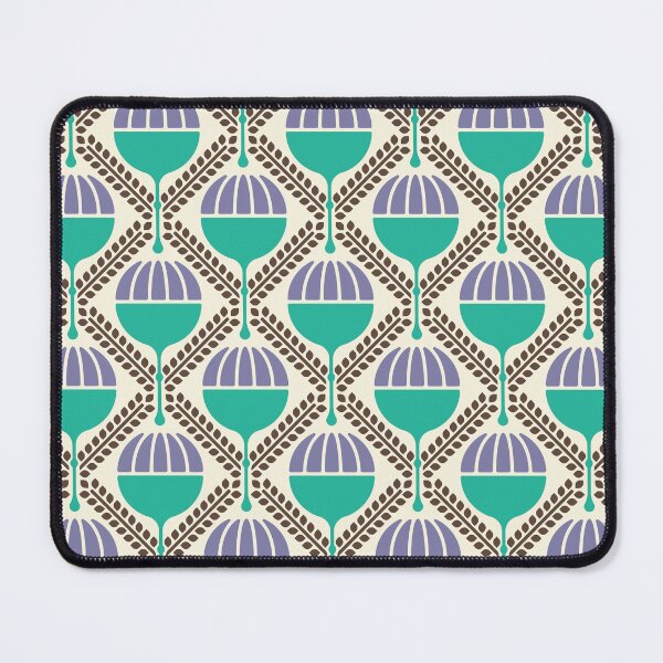 Item preview, KF 0074 H - Retro Vintage Poppy Flower 70s Modern Geometric Floral Pattern designed and sold by KhakiFinch.