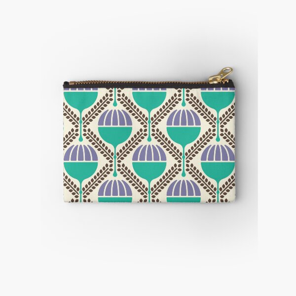 Item preview, KF 0074 H - Retro Vintage Poppy Flower 70s Modern Geometric Floral Pattern designed and sold by KhakiFinch.