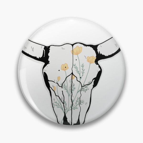 Item preview, Cow skull and wildflowers designed and sold by huntered11.