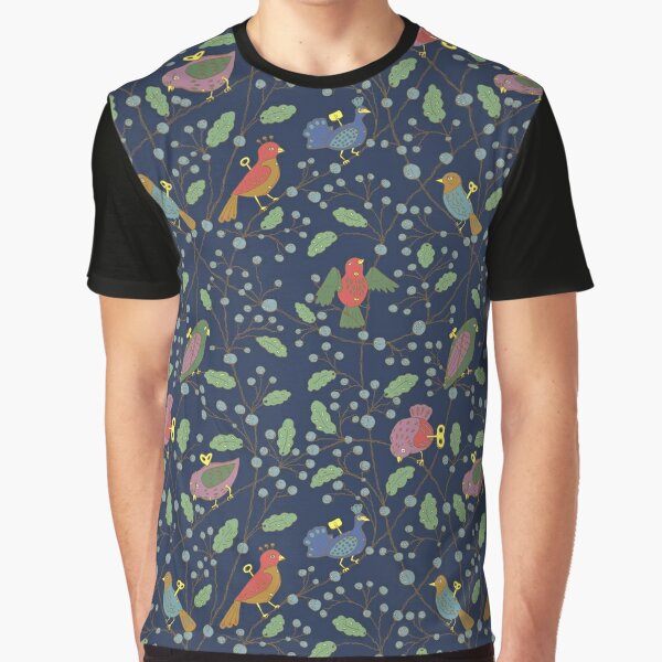 Clockwork birds - dark background Graphic T-Shirt