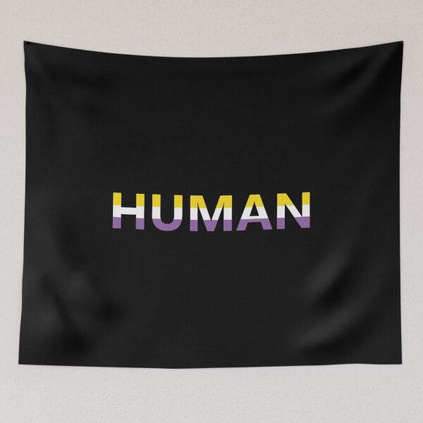 Item preview, HUMAN with Non-Binary Flag designed and sold by Storm4Clo.
