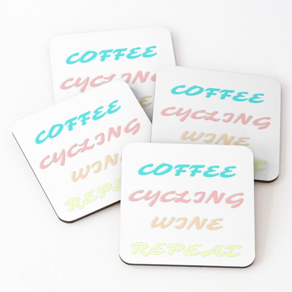 Item preview, Coffee Cycling Wine Repeat - Fun Coffee Lover's Design designed and sold by GURUMAD.
