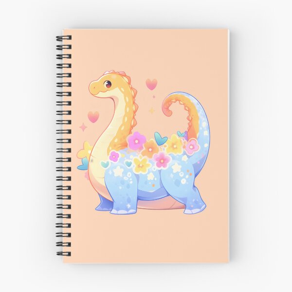 Item preview, Ilustración del braquiosaurio del arco iris | Arte pop kawaii designed and sold by InkedBeasts.