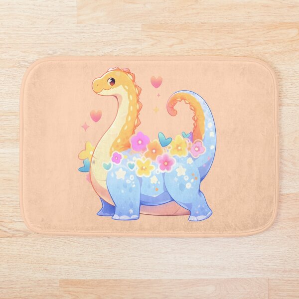Artikelvorschau, Regenbogen-Brachiosaurus-Illustration | Kawaii-Pop-Art entworfen und verkauft von InkedBeasts.