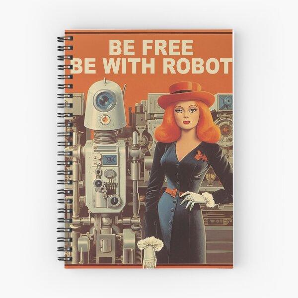 Aperçu de l'œuvre "Be Free, Be With Robot" créée et vendue par Robots-Retros.