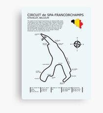Spa Francorchamps Circuit Canvas Print
