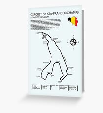 Spa Francorchamps Circuit Greeting Card