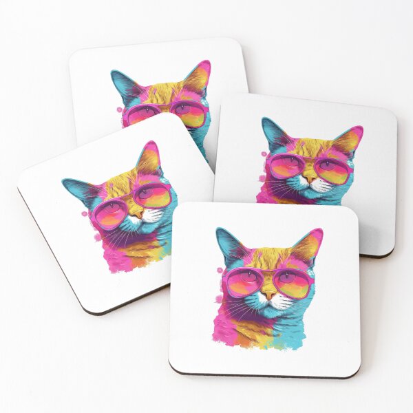 Item preview, Cute Abstract Cat - Cute Cat Paint - Pet Lover print designed and sold by ErSaSolutions.