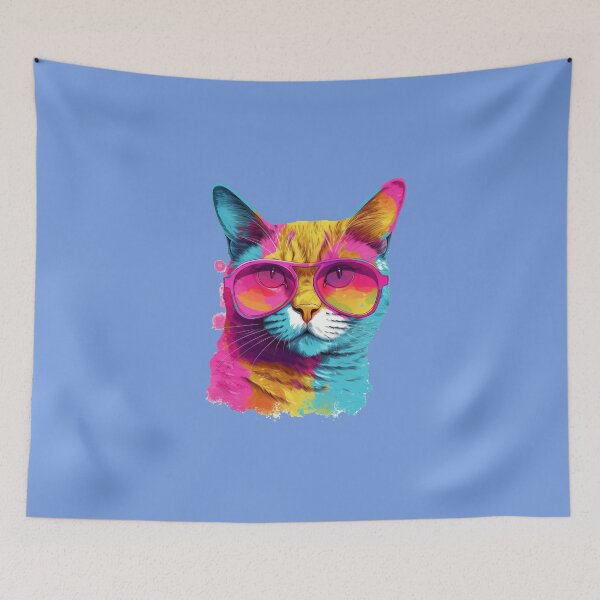 Item preview, Cute Abstract Cat - Cute Cat Paint - Pet Lover print designed and sold by ErSaSolutions.