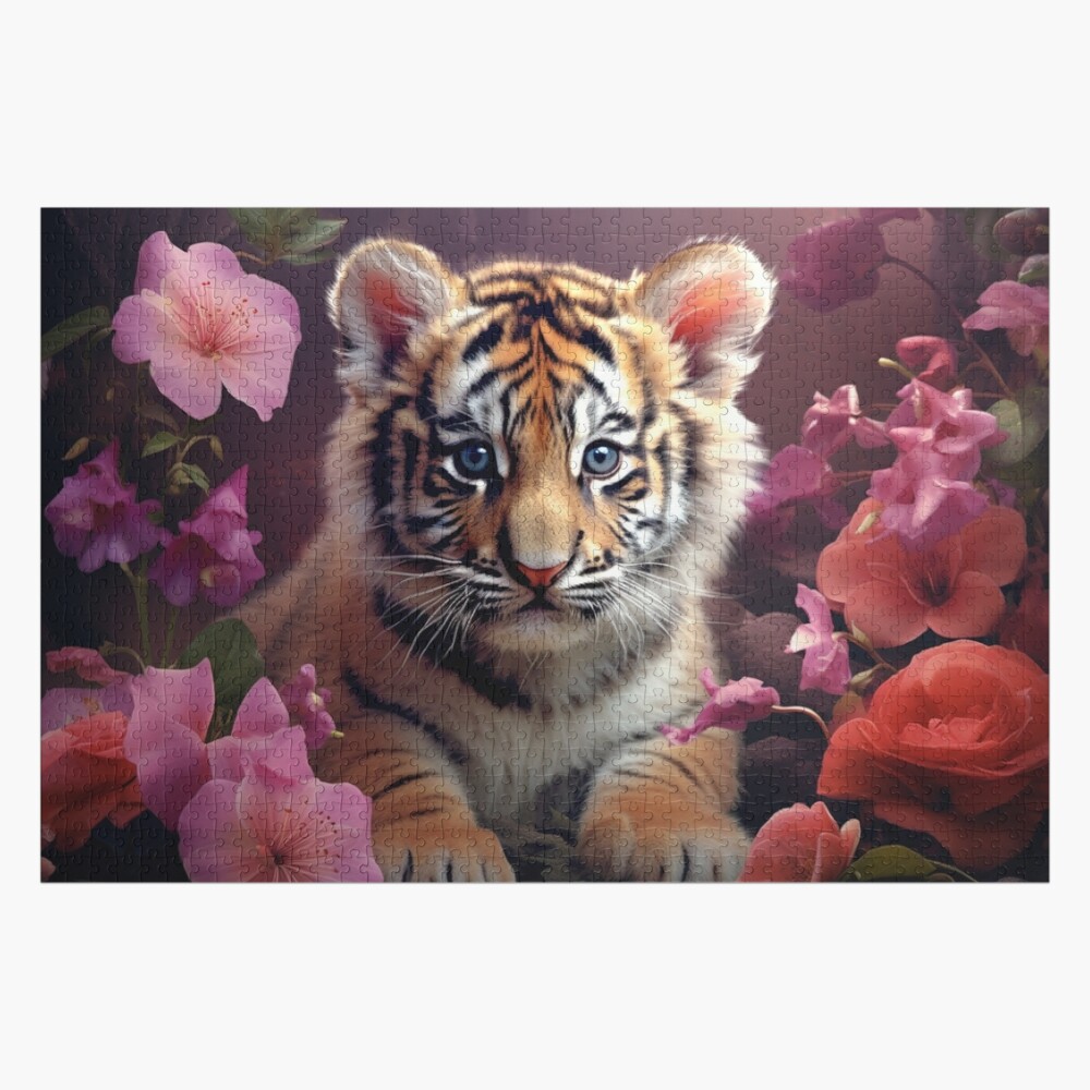 Puzzle Collection d'animaux: Tigre avec petits, 1 000 pieces