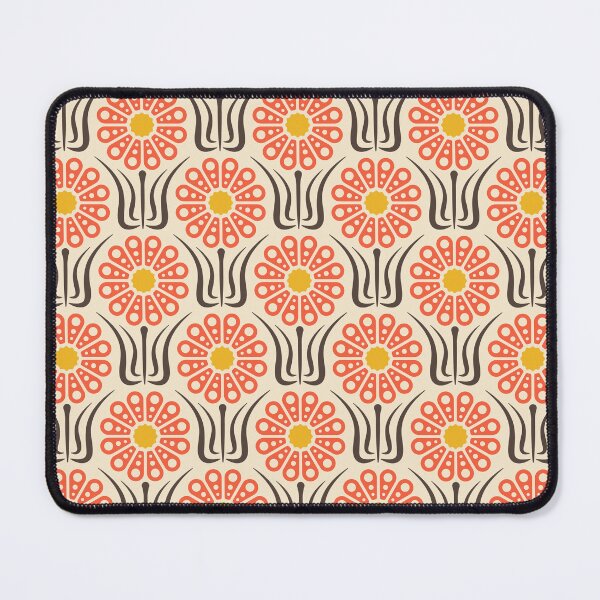 Item preview, KF 0075 E - Retro Vintage Daisy Flower 70s Modern Geometric Floral Pattern designed and sold by KhakiFinch.