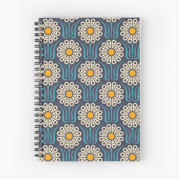 Item preview, KF 0075 F - Retro Vintage Daisy Flower 70s Modern Geometric Floral Pattern designed and sold by KhakiFinch.