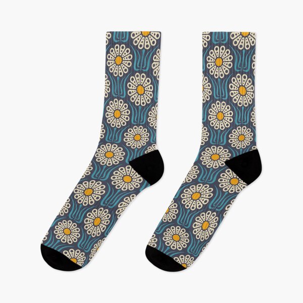 Item preview, KF 0075 F - Retro Vintage Daisy Flower 70s Modern Geometric Floral Pattern designed and sold by KhakiFinch.