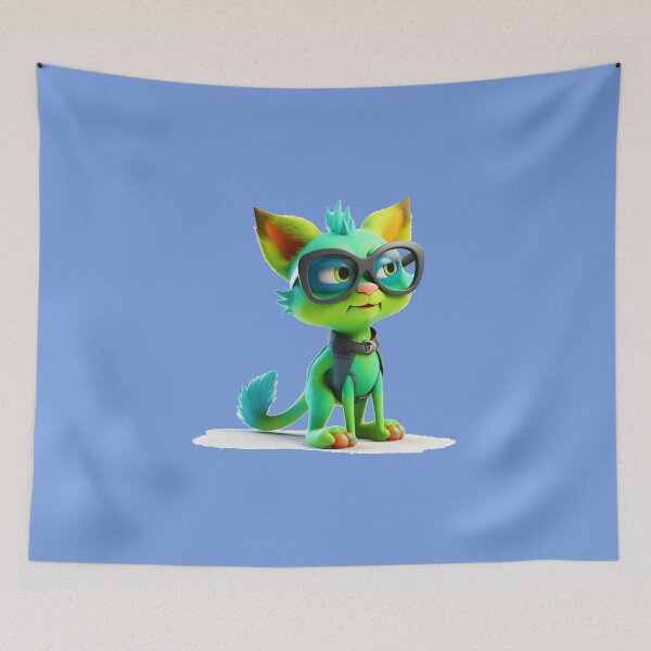 Item preview, Cute Abstract Cat - Cartoon Cat Paint - Pet Lover print designed and sold by ErSaSolutions.