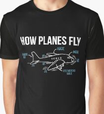 How Planes Fly Funny Aerospace Engineer Engineering T-Shirt Graphic T-Shirt