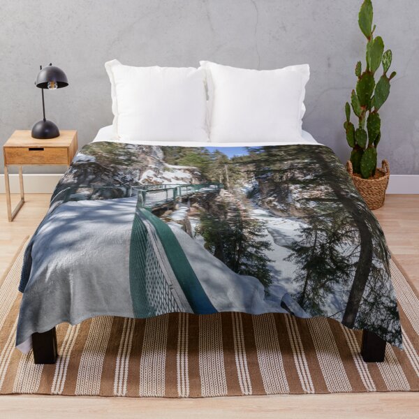 Item preview, Winter's Frozen Beauty Path to Johnson Creek Upper Falls designed and sold by rawshutterbug.