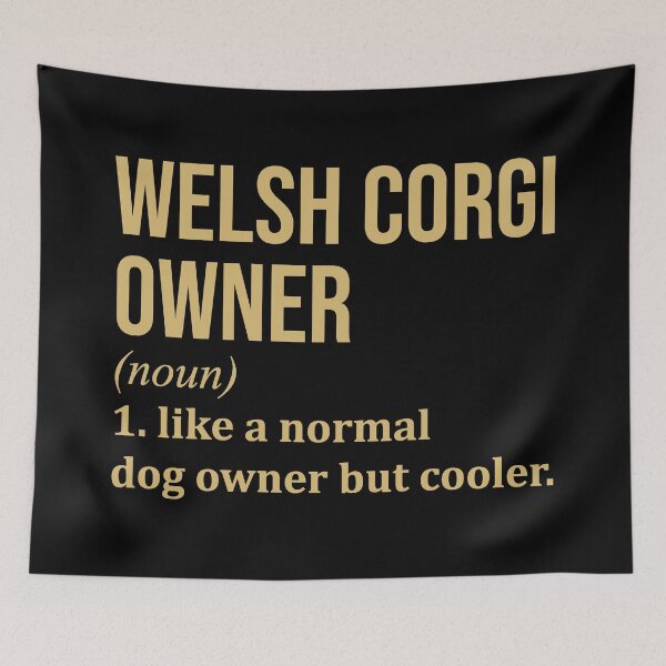 Item preview, Welsh Corgi Owner Definition in Gold designed and sold by XCIV.