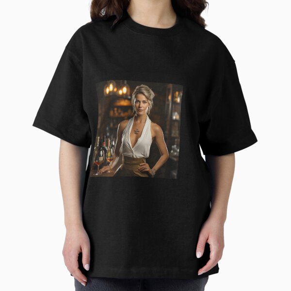 Item preview, Lady Sommelier Pairing Wine for Upscale Restaurant designed and sold by TheBrainArt.