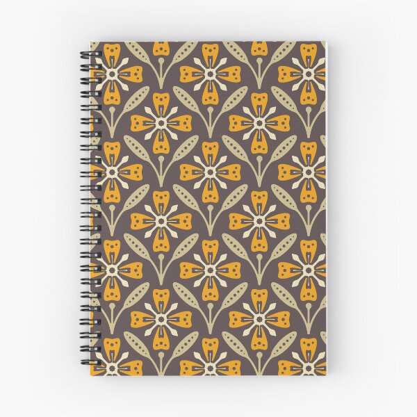 Item preview, KF 0076 D - Retro Vintage Flower 70s Modern Geometric Floral Pattern designed and sold by KhakiFinch.