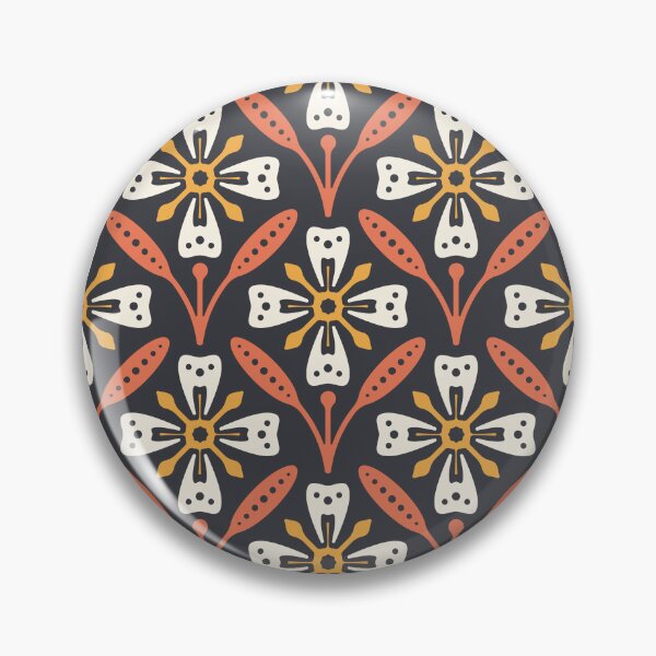 Item preview, KF 0076 F - Retro Vintage Flower 70s Modern Geometric Floral Pattern designed and sold by KhakiFinch.