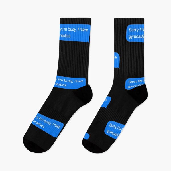 Item preview, Sorry I'm Busy, I Have Gymnastics Text Message Black - Funny Gym designed and sold by GymWearDepot.