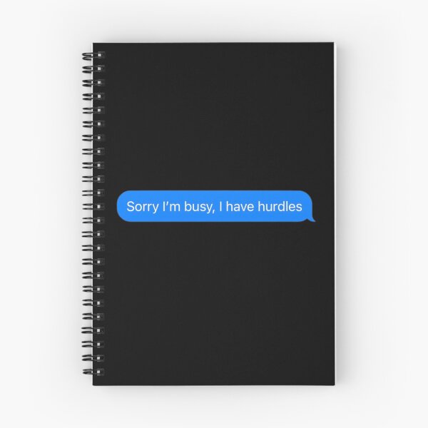 Item preview, Sorry I'm Busy, I Have Hurdles Text Message Black - Funny Gym designed and sold by GymWearDepot.