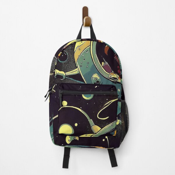 Item preview, Airedale terrier dog travel in spaceship by space retro cartoon designed and sold by TomFrontierArt.