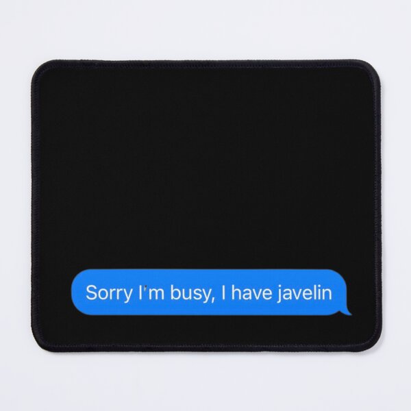 Item preview, Sorry I'm Busy, I Have Javelin Text Message Black - Funny Gym designed and sold by GymWearDepot.