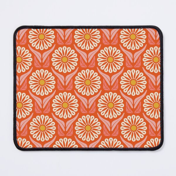 Item preview, KF 0077 F - Vintage Retro Dahlia Flower 70s Modern Geometric Floral Pattern designed and sold by KhakiFinch.