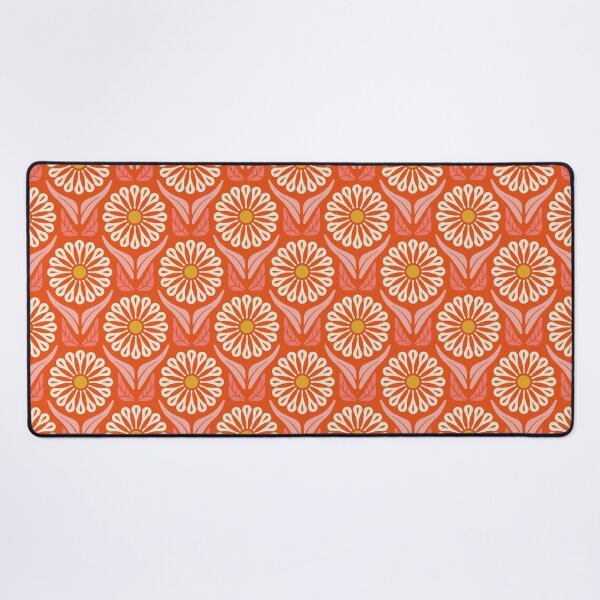 Item preview, KF 0077 F - Vintage Retro Dahlia Flower 70s Modern Geometric Floral Pattern designed and sold by KhakiFinch.