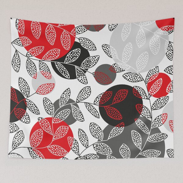 Item preview, Round of Black Leaves designed and sold by Designbyjasmine.