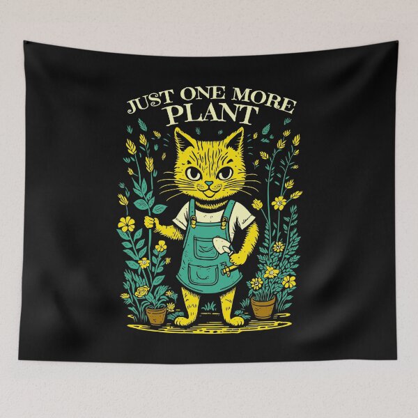 Item preview, Cat Gardening Just One More Plant Funny Feline Gardener designed and sold by GrandeDuc.