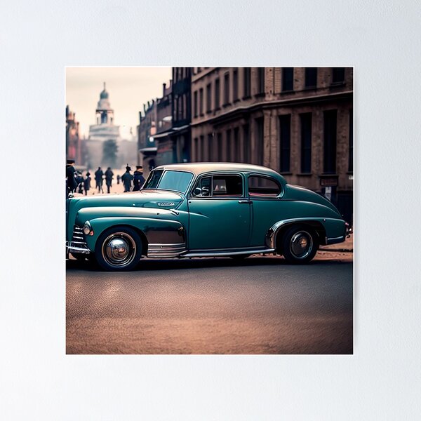 Item preview, car vintage on street illustration designed and sold by Hillarymarcus.