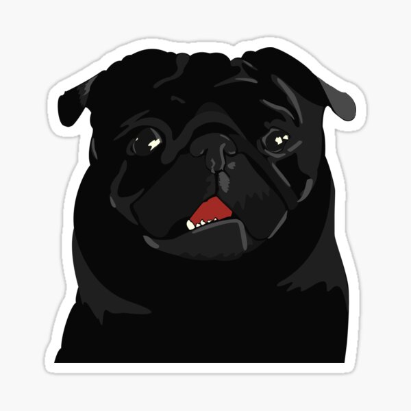 Item preview, Black Pug Portrait designed and sold by FarceOfAvila.