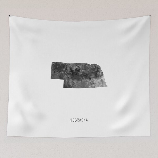 Item preview, Nebraska Watercolor Map designed and sold by ArtPrints.