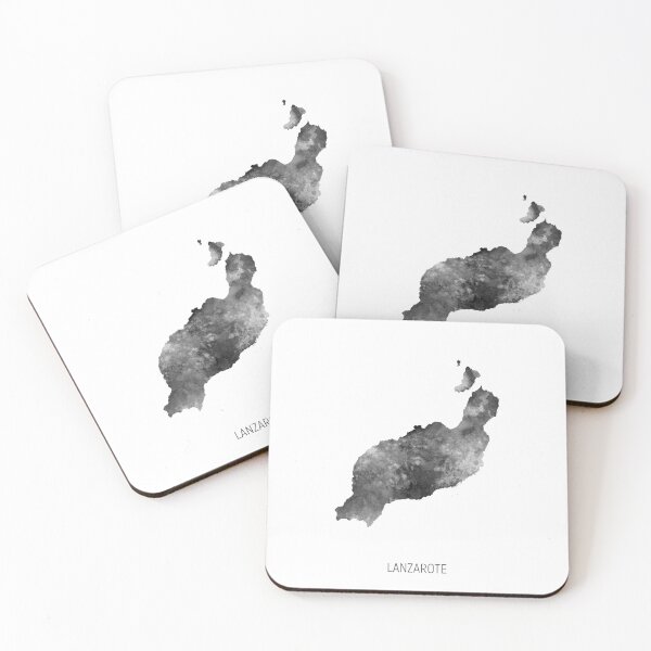 Item preview, Lanzarote Watercolor Map designed and sold by ArtPrints.