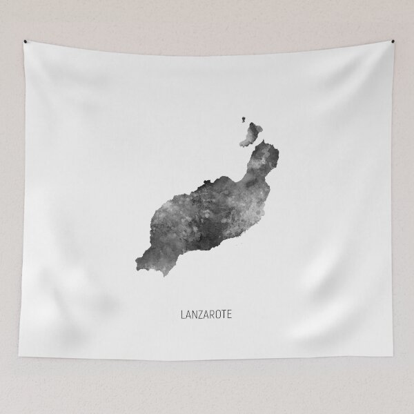 Item preview, Lanzarote Watercolor Map designed and sold by ArtPrints.