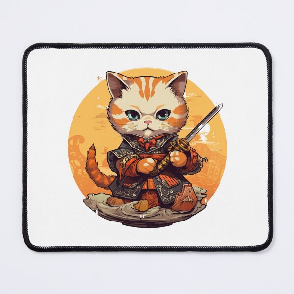 Item preview, cat in armor art designed and sold by printiesart.
