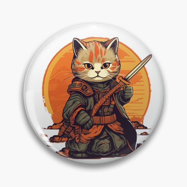 Item preview, cat in armor art designed and sold by printiesart.