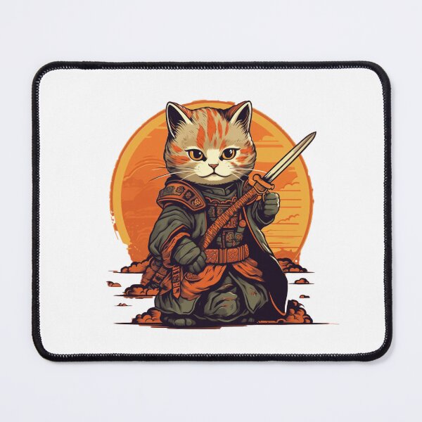 Item preview, cat in armor art designed and sold by printiesart.