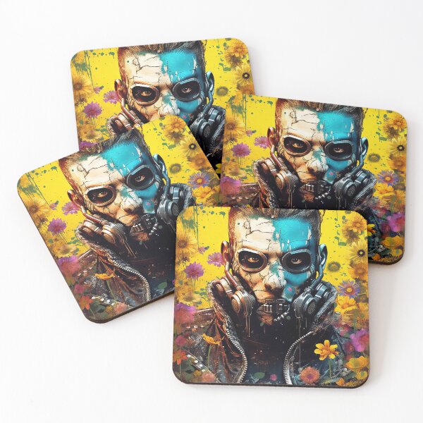 Item preview, Flowerpunk Portrait - Eclectic Style with Cyberpunk and Punk Rock Elements designed and sold by Piotrek0001.
