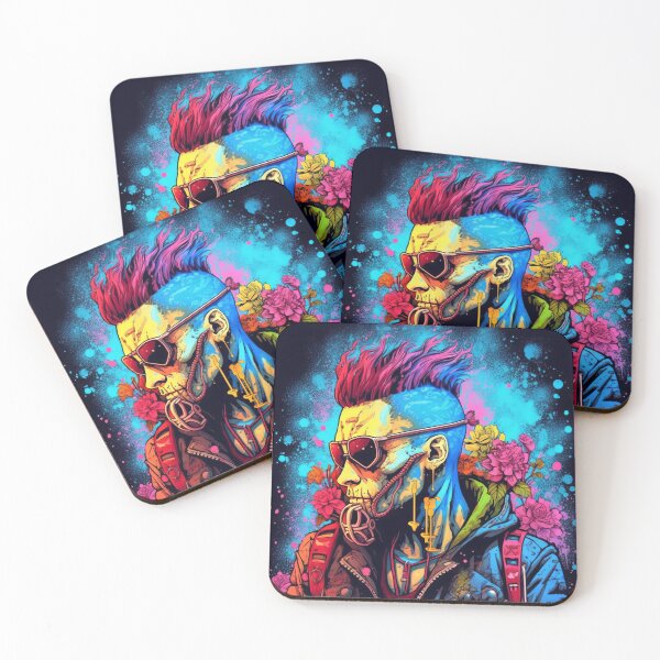 Item preview, Flowerpunk Portrait - Eclectic Style with Cyberpunk and Punk Rock Elements designed and sold by Piotrek0001.