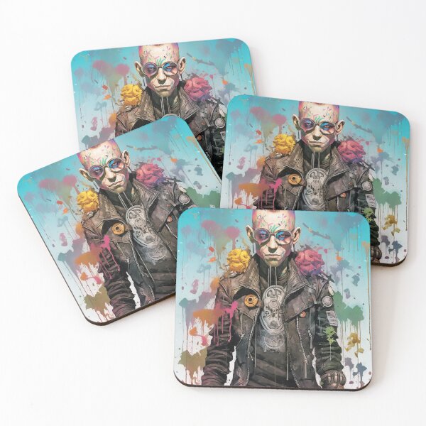 Item preview, Flowerpunk Portrait - Eclectic Style with Cyberpunk and Punk Rock Elements designed and sold by Piotrek0001.