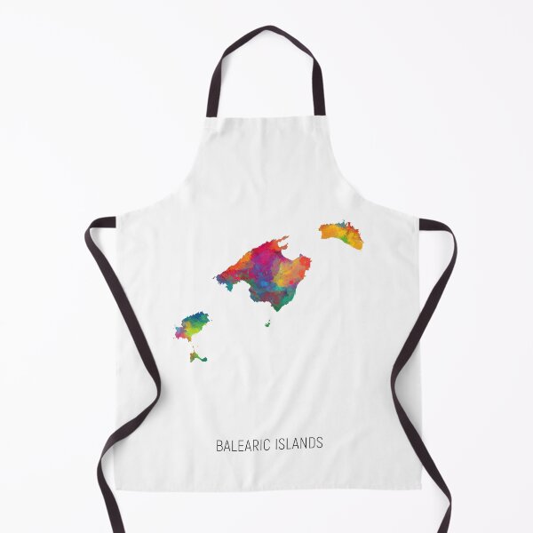 Item preview, Balearic Islands Watercolor Map designed and sold by ArtPrints.
