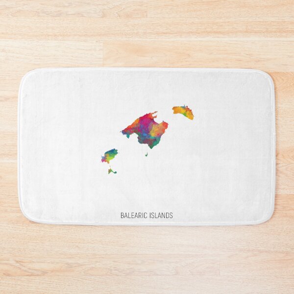 Item preview, Balearic Islands Watercolor Map designed and sold by ArtPrints.