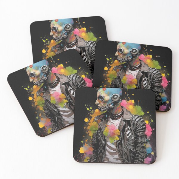 Item preview, Flowerpunk Portrait - Eclectic Style with Cyberpunk and Punk Rock Elements designed and sold by Piotrek0001.