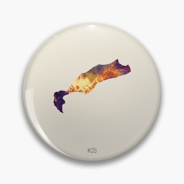 Item preview, Kos Watercolor Map designed and sold by ArtPrints.